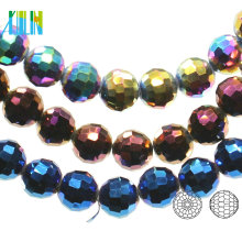 A5003#-4 96 Facetes Center Drilled Chunky Crystal Earth Glass Disco Ball Beads